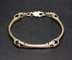 FINE STERLING SILVER FOUR PART LINKED BRACELET 925 SILVER