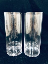 2 Piece Glass Vase Set