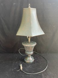 Vintage Leather Style Shade Table Lamp