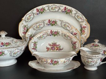 A Completer Set Of Beautiful Dresden China Made In Occupied Japan By Adline