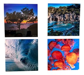 Set Of 4 Authentic Aaron Chang Acrylic Fine  Art Ocean Photography