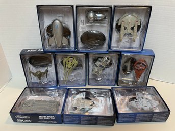 10x Eaglemoss ,LTD Star Trek Models.