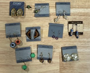 Mixed Lot Of New Costume Jewelry Earrings