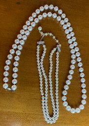 Two Strands Faux Pearls