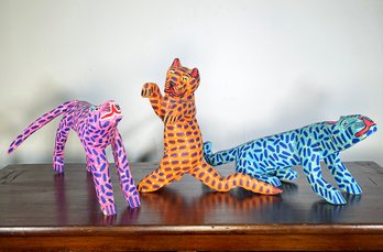 A Trio Of Oaxaca Animal Art Sculptures By MARGARITO MELCHOR FUENTES