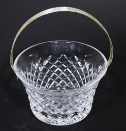 Atlantis Cut Crystal And Silver Handled Basket