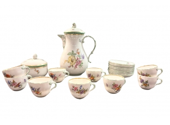 Vintage Meissen Porcelain Coffee Service - 18 Pieces
