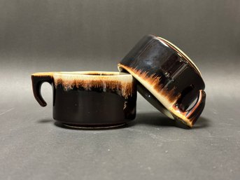 A Pair Of Vintage Drip Glazed Cups