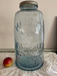 18' Tall Mason Jar With American Eagle And 'Mason's Patent November 30th 1858'.