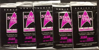 (5) 1991 Star Trek Series II Sealed Packs - M