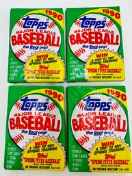 4 Packs 1990 Topps Baseball Cards, Unopened