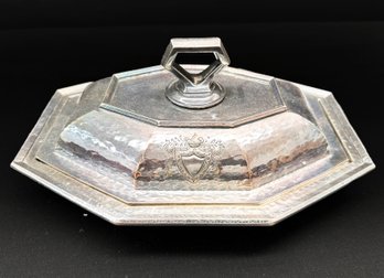 An Antique Rogers Brothers 'Heraldic' Lidded Serving Plate
