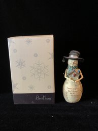 The Birch Hearts Snowman Figurine