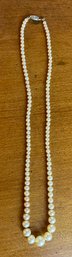 Strand Of Vintage Faux Pearls Appears To Be 10k Clasp