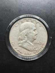 1952 Benjamin Franklin Silver Half Dollar