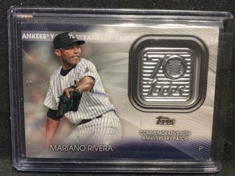 2021 Topps Mariano Rivera 70th Anniversary Logo Patch Card - M