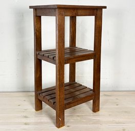 A Vintage Pine Side Table Or Plant Stand