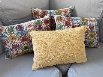 New Pier 1 Embroidered Pillows