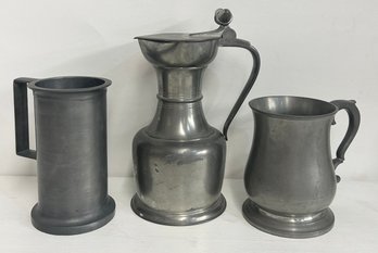 3 Pewter Mugs