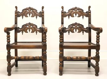 Grand Rapids Bookcase And Chair Co. Early 20th Century Gothic Revival Armchairs- A Pair