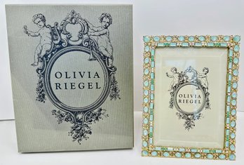 Olivia Riegel Rhinestone Picture Frame, For 5x7 Photo, New In Box, Purchased At Breakers Palm Beach