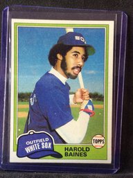 1981 Topps Harold Baines Rookie Card - K