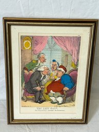 Fantastic Ca. 1790 THOMAS ROWLANDSON Satirical English Medical Caricature, Titled 'the Last Gasp'