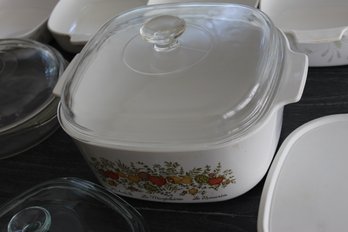 Corningware And Other Casseroles And Lids