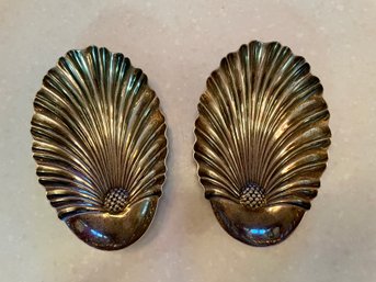 Pair Of Sterling Silver Nut Dishes