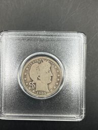 1909 Barber Silver Quarter