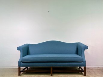 Vintage Blue Fabric Sofa