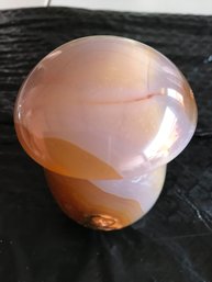 Agate Gem Stone Mashroom, 1 LB 3 Oz, 3 1/2 Inch By 3 Inch