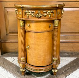 A Parcel-Gilt Humidor Form Side Table - High Quality Antique Reproduction