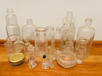 Clear Glass Collectible Bottles