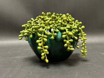 A Small Faux Succulent In A Ceramic Planter, The Violet Pot