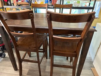 High Top Dining Table And 4 Chairs