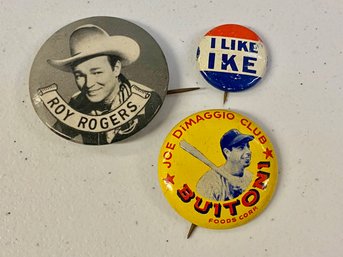 Roy Rogers, I Like IKE, Joe DiMaggio Club Buitoni Foods Corp. (3)