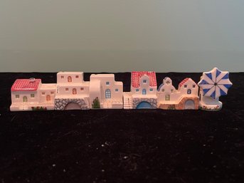 Vintage Ceramic Miniature Greek Houses