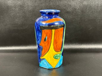 A Brightly Colored Art Pottery Vase