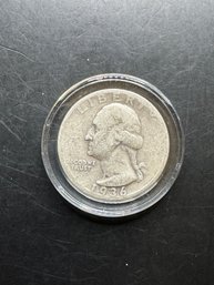 1936-S Washington Silver Quarter