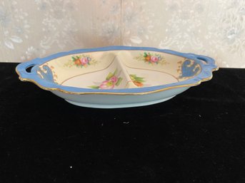 Beautiful Divided Oval Serving Dish