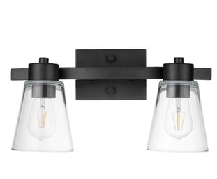 Prominence Home Fairendale 2-Light Matte Black LED Modern/Contemporary Vanity Light