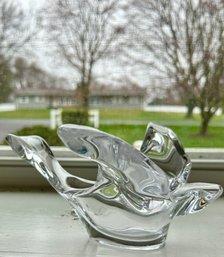 Amazing Crystal Dove Art Glass Bowl & Paper Weight