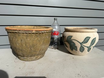 A Pair Of Decorative Porch Planting Pots