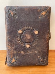 Antique Photo Album Of Mr And Mrs. Frank White With Vintage Photos