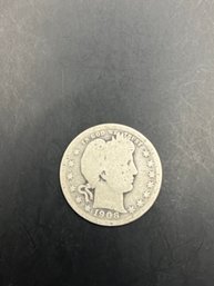 1908 Barber Silver Quarter