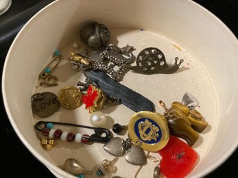 Lot Of Pieces Of Jewelry Pins, Pendents And More