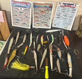 26 Vtg Fishing Lures, Tunas Mackerels Of The World, Back Country Flats Fish & Bait Rigging For Trolling. JD/E2