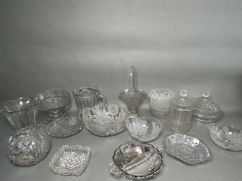 Large Vintage Collection Of Glassware