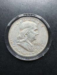 1963-D Benjamin Franklin Silver Half Dollar